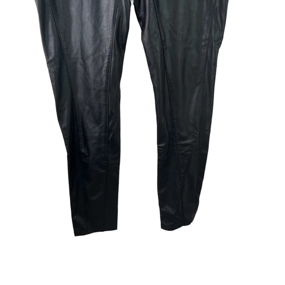 Lysse Faux Vegan Leather High Rise Black Pull On Leggings Women's Size XL - Picture 3 of 12